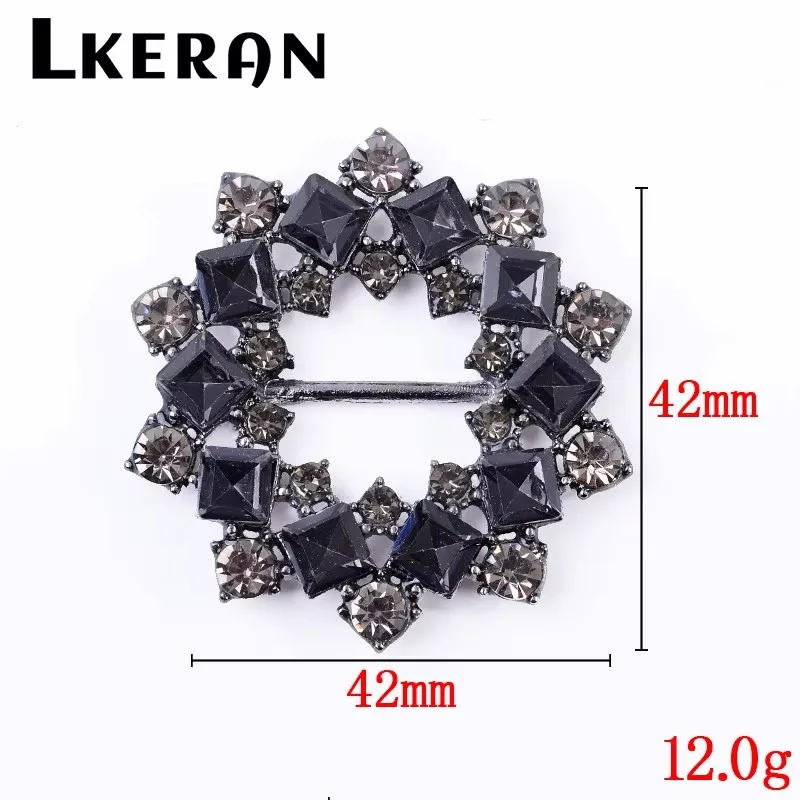 New Large 42mm 2Pcs/Set Alloy Crystal Rhinestone Buckles Wedding Invitation Card Decoration DIY Hair Accessories