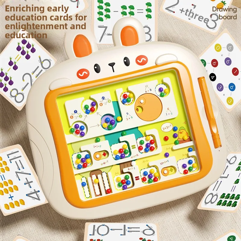 لوحة رسم مغناطيسية للأطفال، لعبة التحكم في القلم المغناطيسي التعليمية، المتاهة المغناطيسية مع الخرز المتداول ومتعة الفرز #2