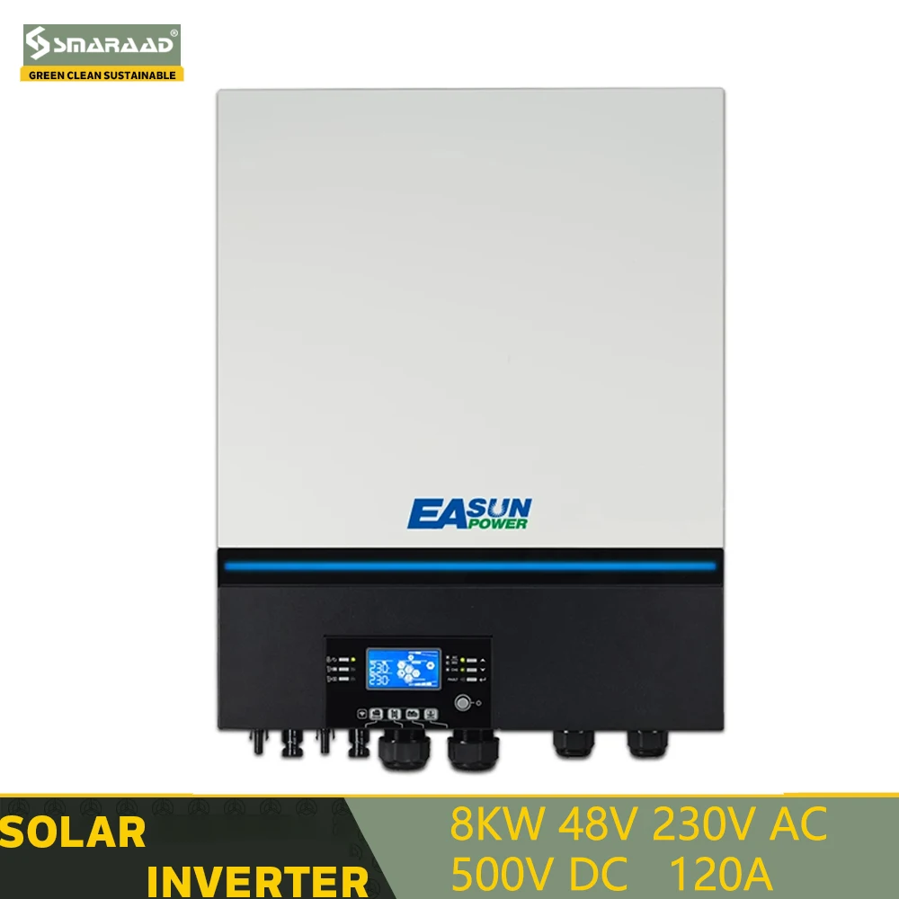 

SMARAAD Soalr Inverter 8000W 230V 48V 50hz/60hz 500vdc PV Input 120A MPPT Solar Charger Built-in WIFI Support Lithium BMS