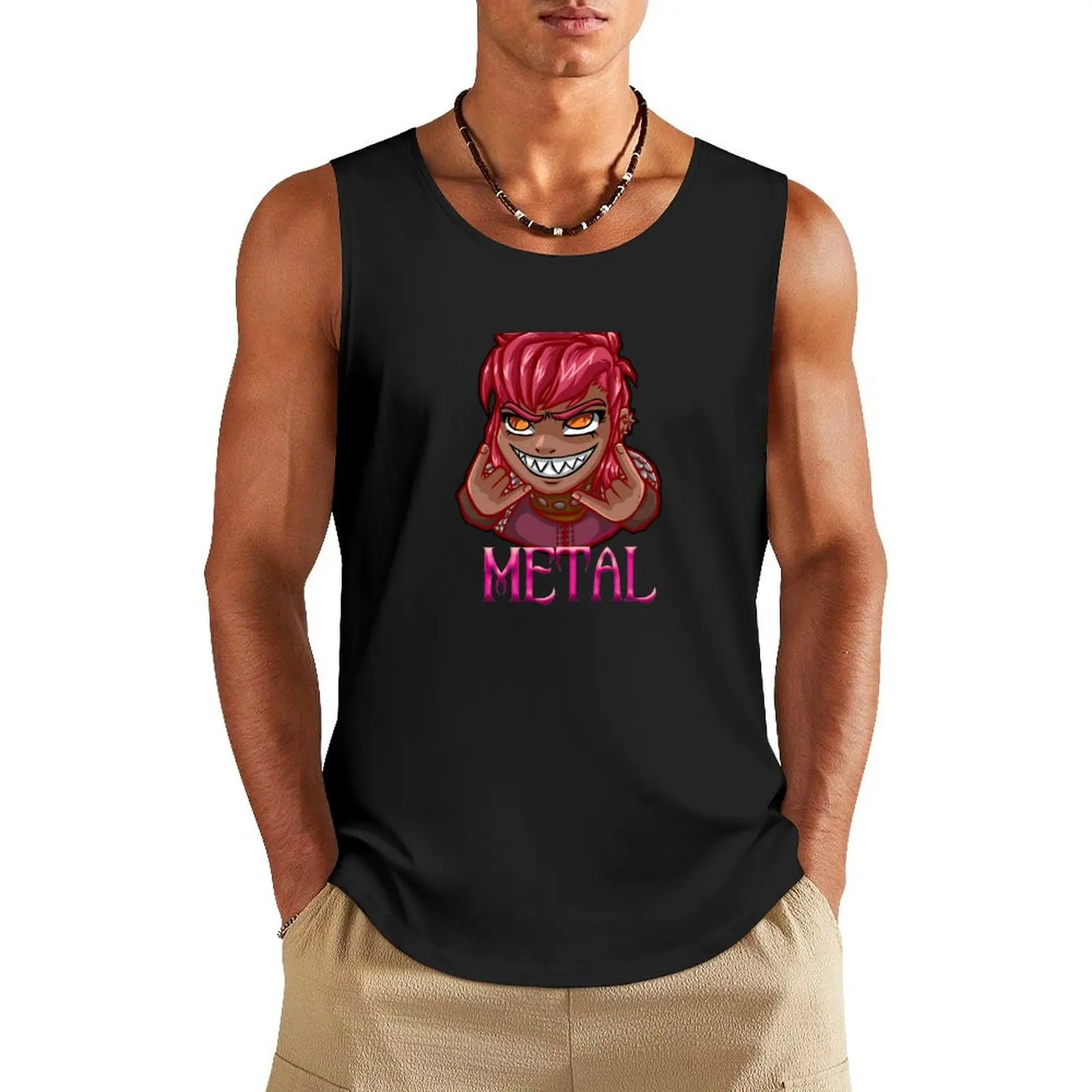 Nimona - Metal Tank Top fitness clothing for men Men's tops muscle t-shirt Vest