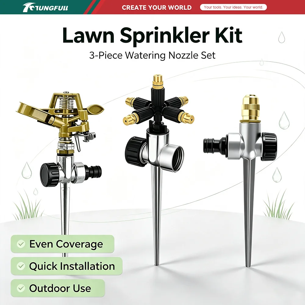 2PCS 360° Rotation Garden Sprinkler Irrigation Watering Tools Automatic Lawn Farm Greenhouse Gardening Plants Watering Sprinkler