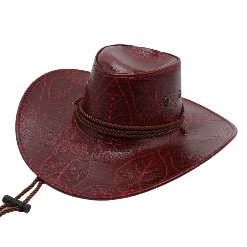 Men Western Black Cowboy Hat Gentleman Game Red Dead Redemption 2 Cowgirl Country Hat Classic Faux Leather Jazz Women Knight Hat