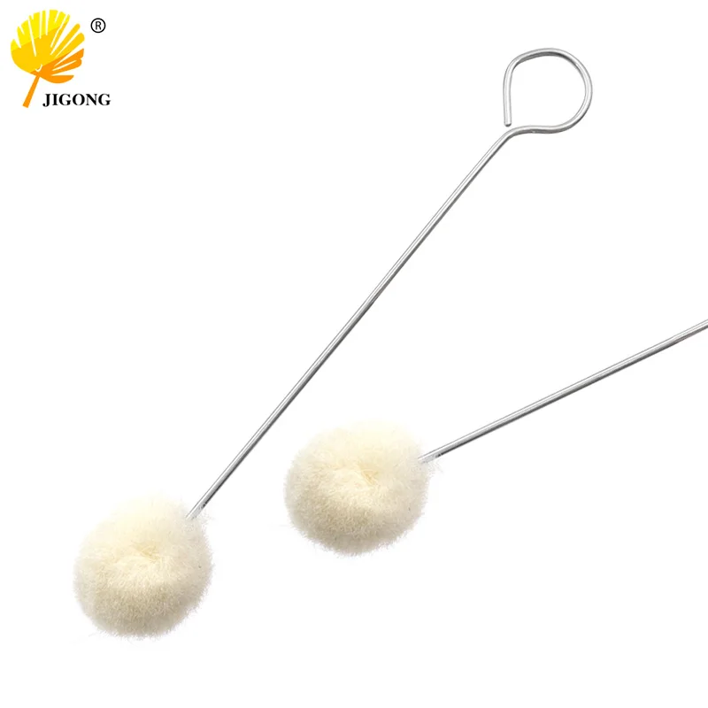 10pcs Leather Wool Balls Painting Brush Assisted Dyeing Leather Dauber Tool DIY Crafts Projects