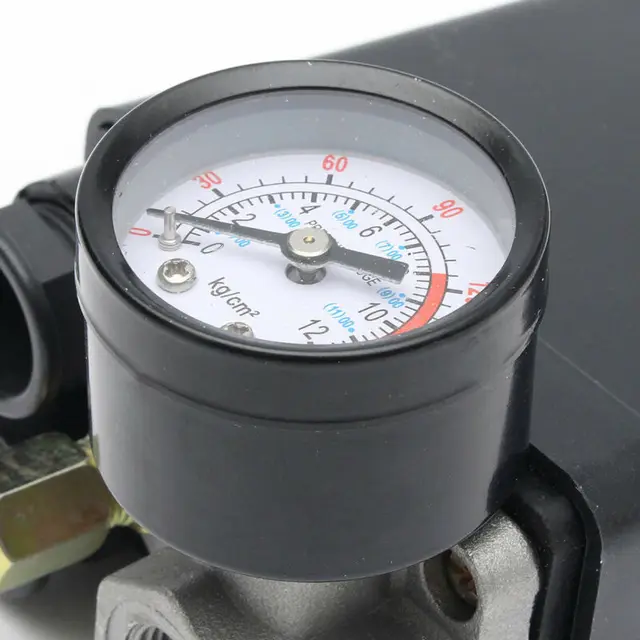 Электромагнитный клапан 175psi 4 Port Air Compressor Pressure Switch Manifold Regulator+safety Valve Pneumatic Part Air Compressor Switch Blanking Plugs Пневматика — деталь 3