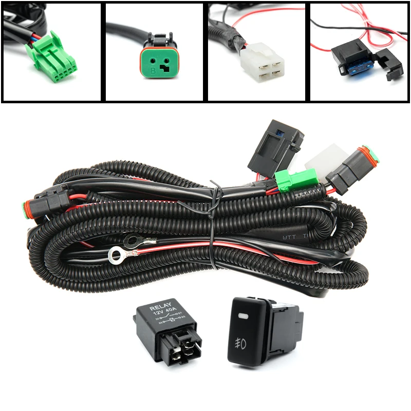 Deutsch DT DTP On/Off Switch Wiring Harness Fuse Relay Kits For Toyota Land Cruiser 100 120 Prado FJ Cruiser Tacoma Tundra Prius