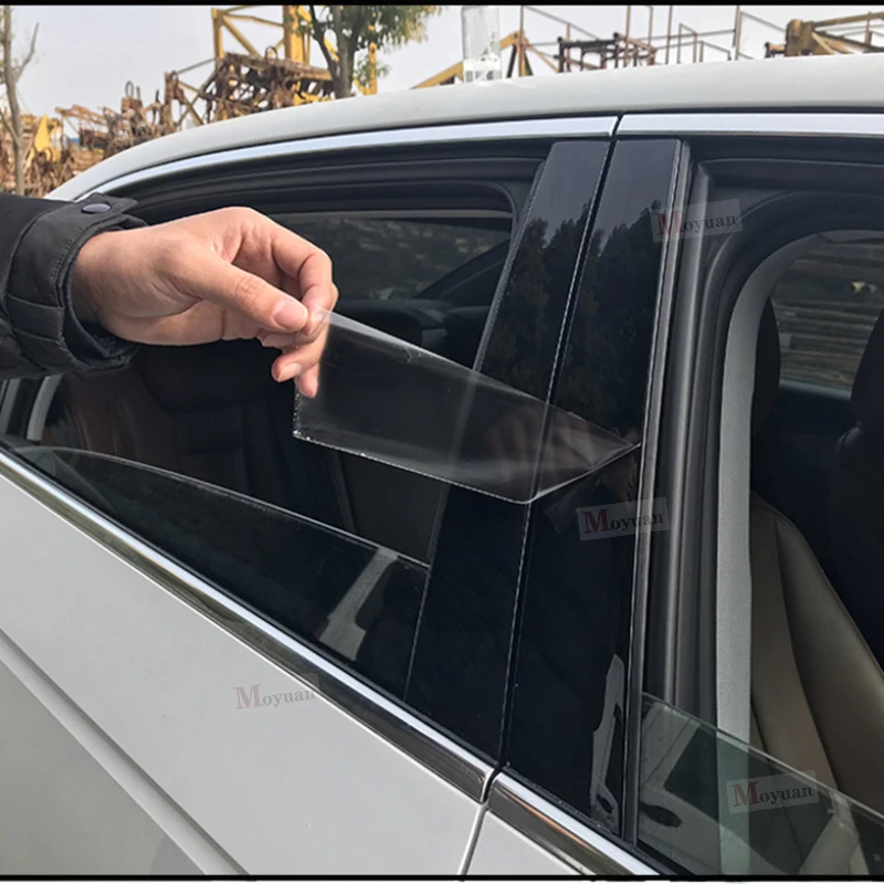 For Kia EV6 GT 2021-2023 Window Center Pillar Protective Film Anti-scratch Cover Car Protector Exterior Accessories TPU Film