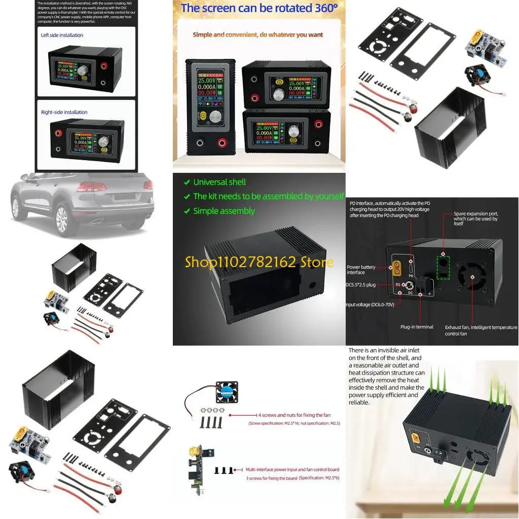 

547B DIY Shell Aluminum Alloy Multiple Interfaces Shell Case Driver Easy Assemble