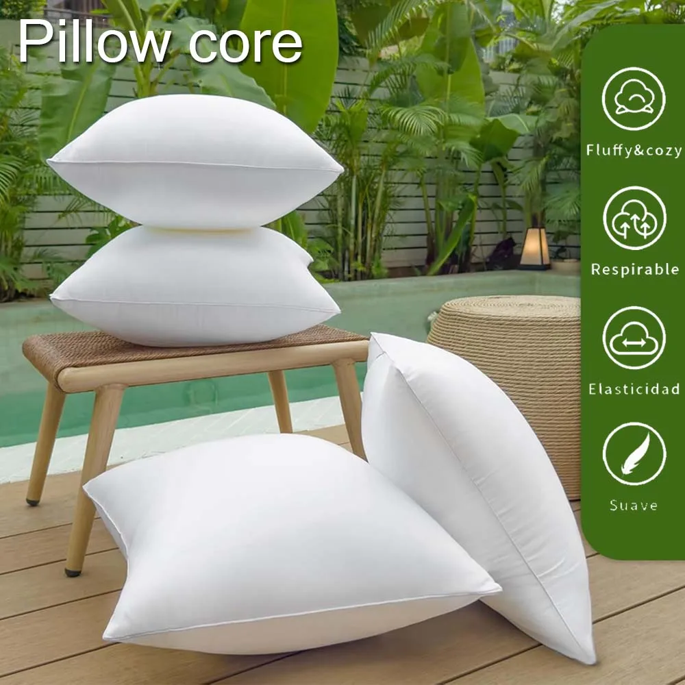 Soft Throw Pillows Insert 35/40/45/50/55/60/65cm Cushion Inner Fluffy Plump Stuffer Cushion Pads White Decorative Pillow Insert