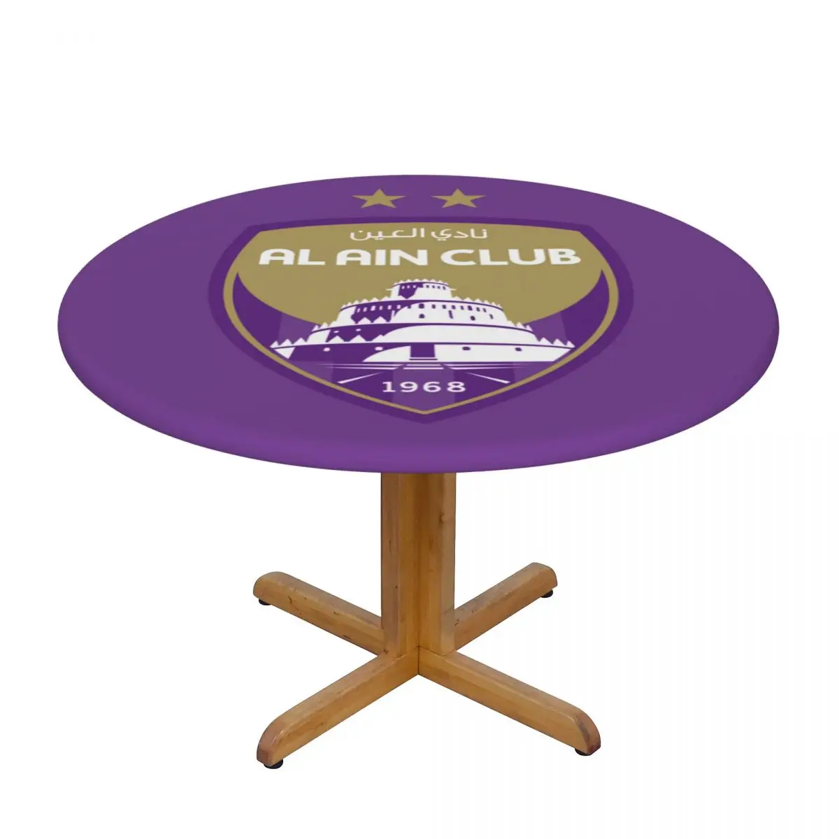 Al Ain FC  Outdoors Round Table Cover Waterproof Oil-proof Kitchen Dinner Tablecloth Hotel Birthday Party Courtyard Garden