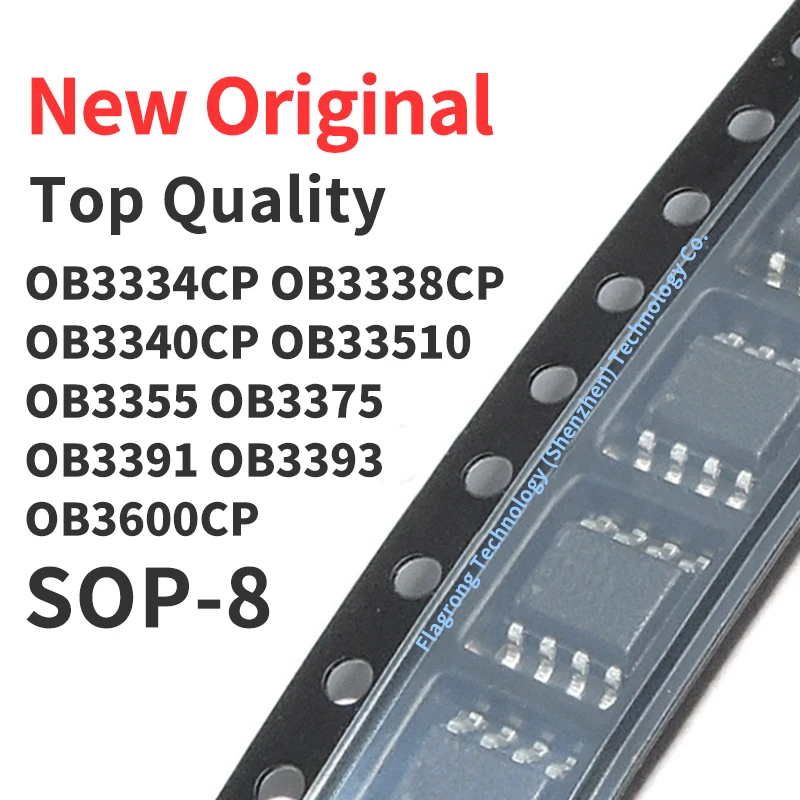 10 Pieces OB3334CP OB3338CP OB3340CP OB33510CP OB3355CP OB3375CP OB3391CP OB3393CP OB3600CP SOP-8 Chip IC New Original