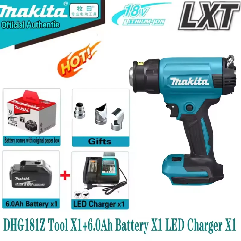 

Makita 550° Temperature Control Thermal Gun C, 18V Wireless Portable Hot Air Gun with LED Display, Weldable Thermal Fan, New