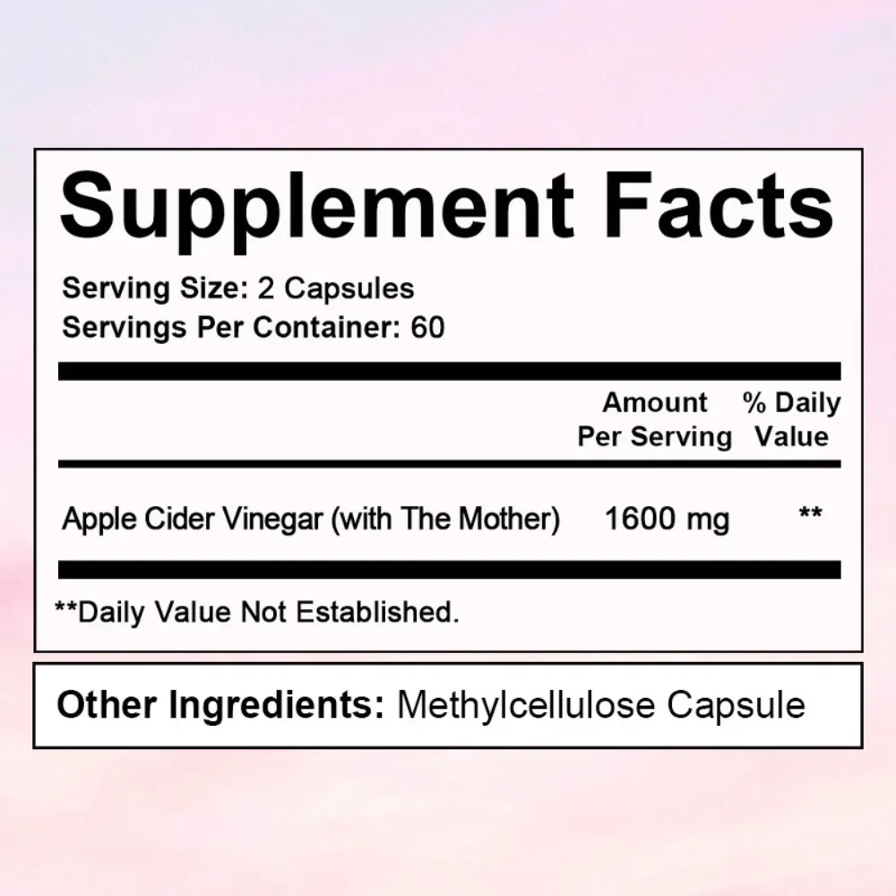 Apple Cider Vinegar - Provides Detoxification, Promotes Digestive Health, Relieve Bloating and Constipation