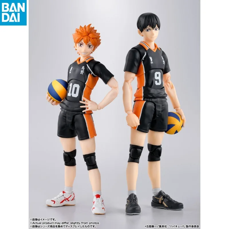 

In Stock BANDAI Haikyuu!! S.H.Figuarts Shoyo Hinata Kageyama Tobio Anime Action Figures Model Model Toys Holiday Gifts For Kids