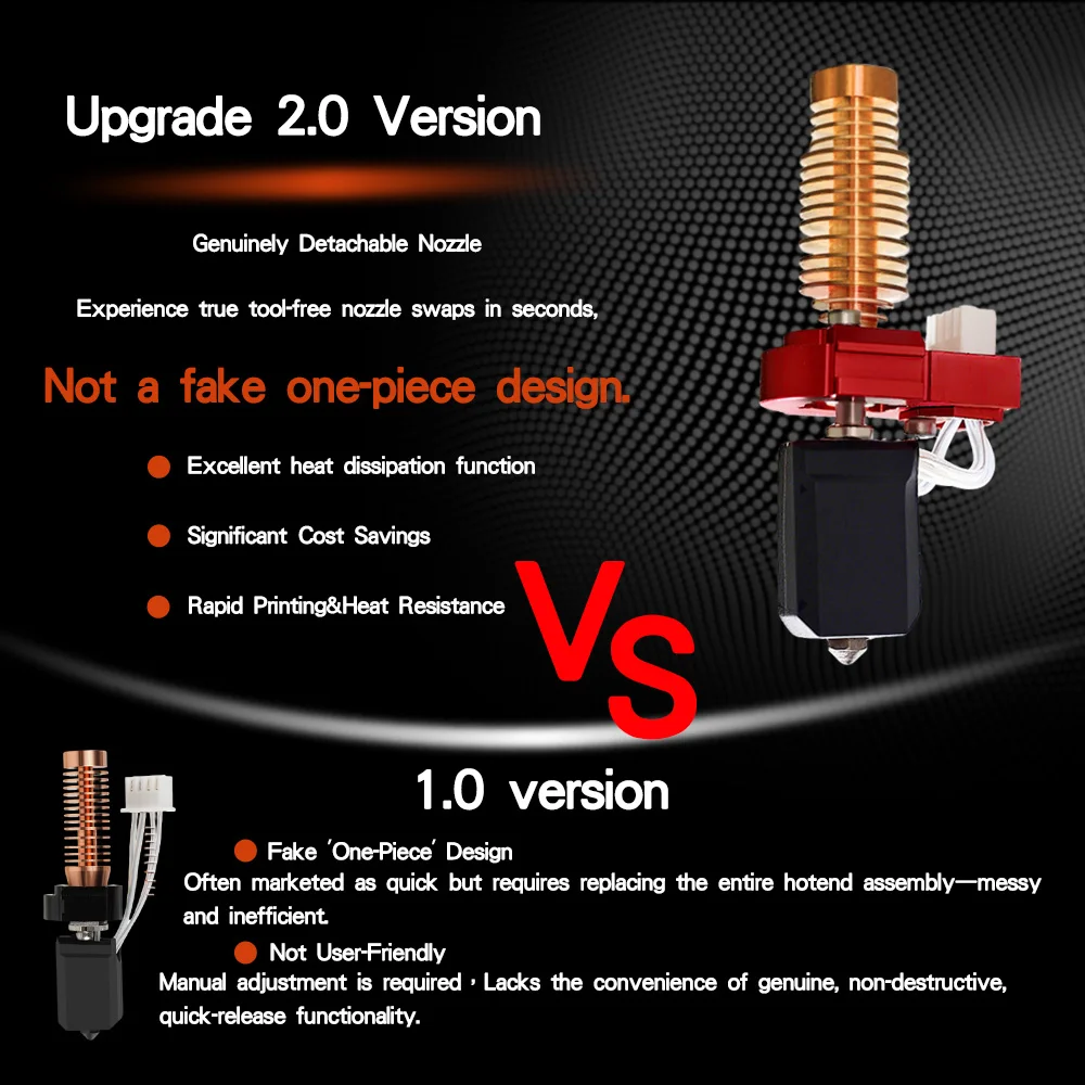 

Для Flashforge Adventurer 5M/5M pro комплект насадок, обновленная печатная головка Hotend, быстросъемная насадка, комплект насадок из твердой стали