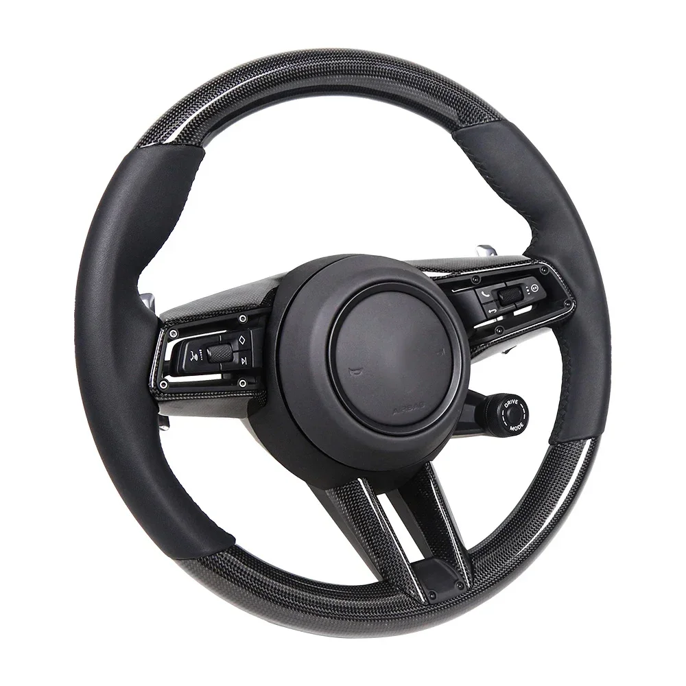 Real Carbon Fiber Car Steering Wheel For Porsche 992