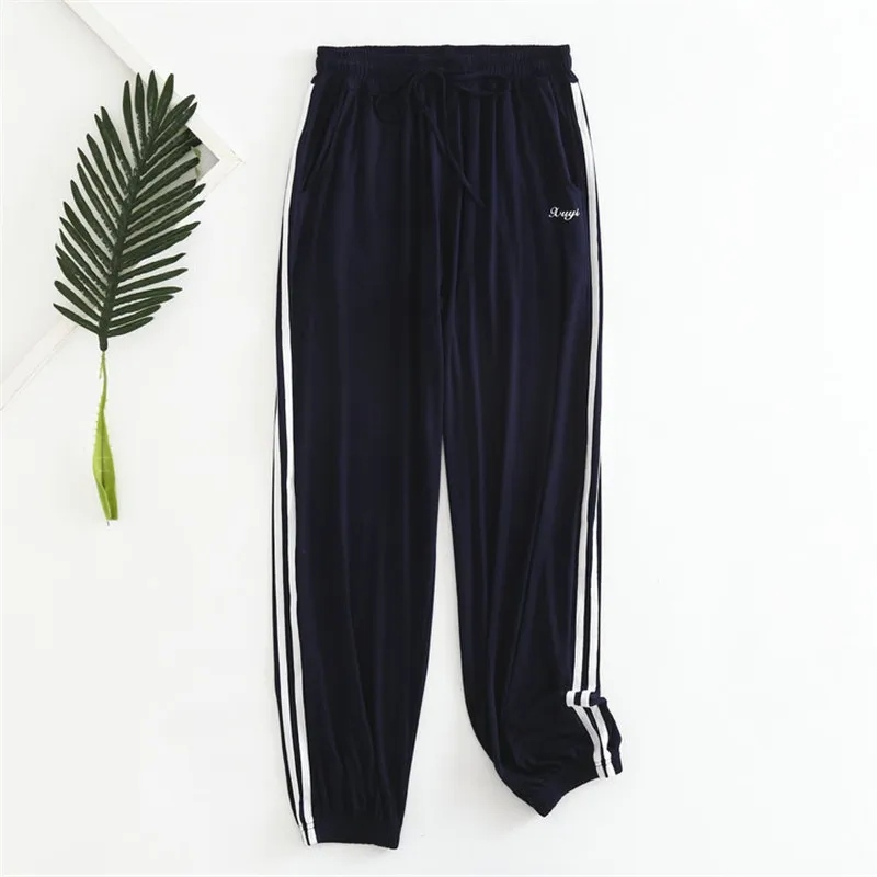 Fdfklak Spring Fall Women Anti-Mosquito Pant Summer Thin Loose Legging Bloomers Modal Home Pants Outer Wear Pajamas Trousers