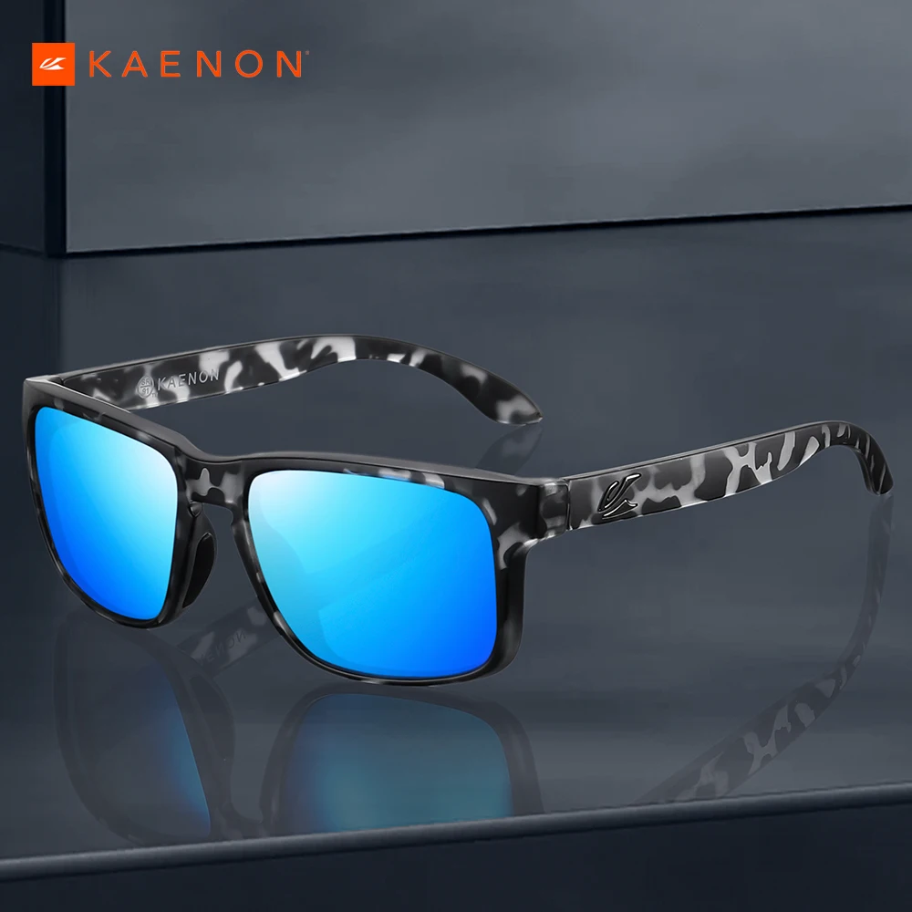 KAENON Brand Classic Design Men Polarized Sunglasses Square Sun Glasses For Driving Fashion Women Shades 1.1MM Mirror Lens UV400