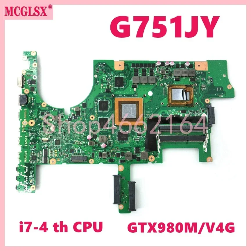 G751J z procesorem i7-4th Gen GTX860M/965M/970M/980M płyta główna dla Asus G751 G751J G751JY G751JT G751JL G751JM płyta główna laptopa