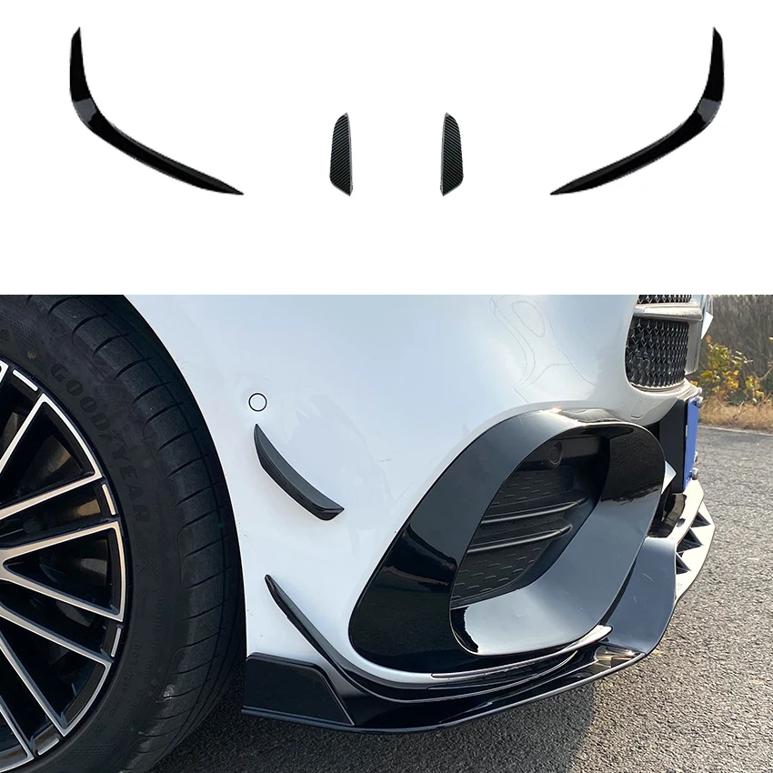 

2019 To 2022 For Mercedes C Class W206 S206 C200 C300 C43 AMG Line Front Lip Spoiler Splitter Blade Lower Grille Decorative kit