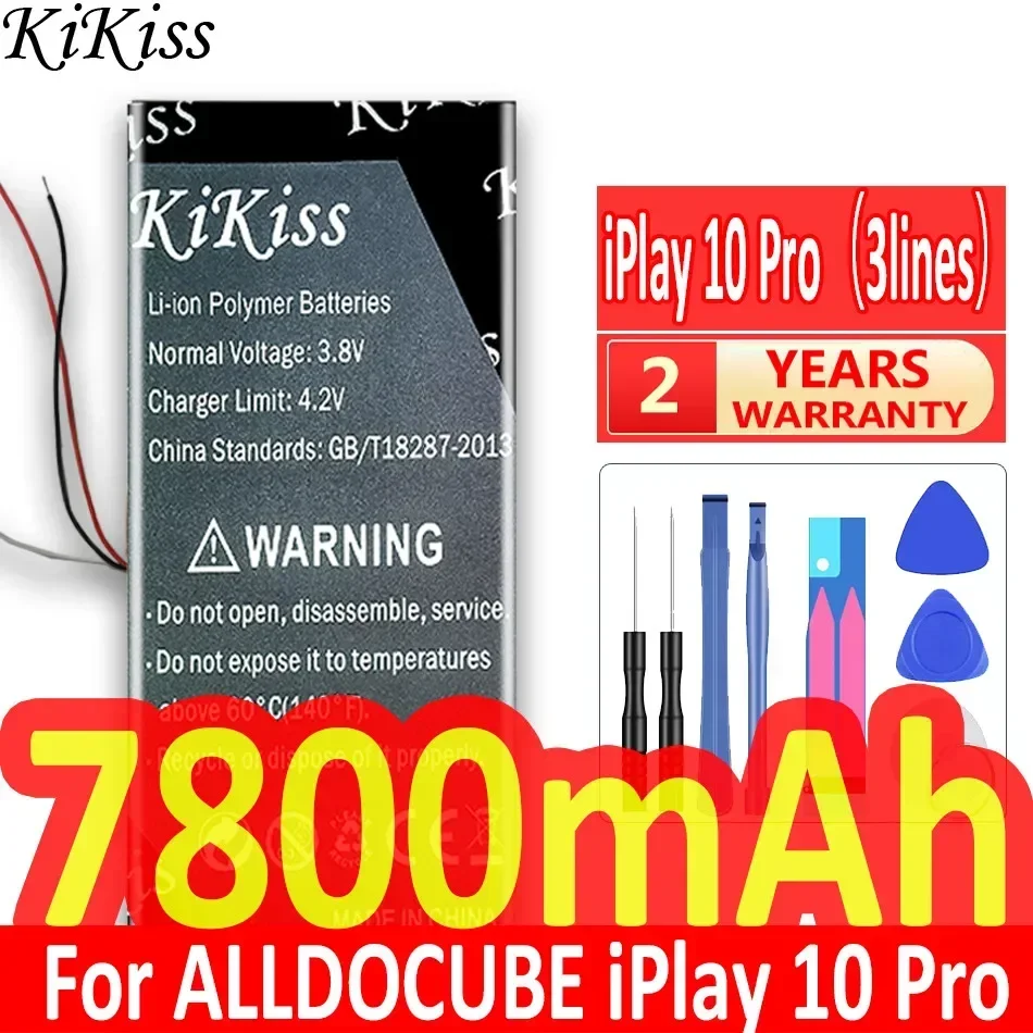 KiKiss Battery 7800mAh iPlay 10 Pro For ALLDOCUBE iPlay 10Pro iPlay10 Pro Accumulator 3-wire