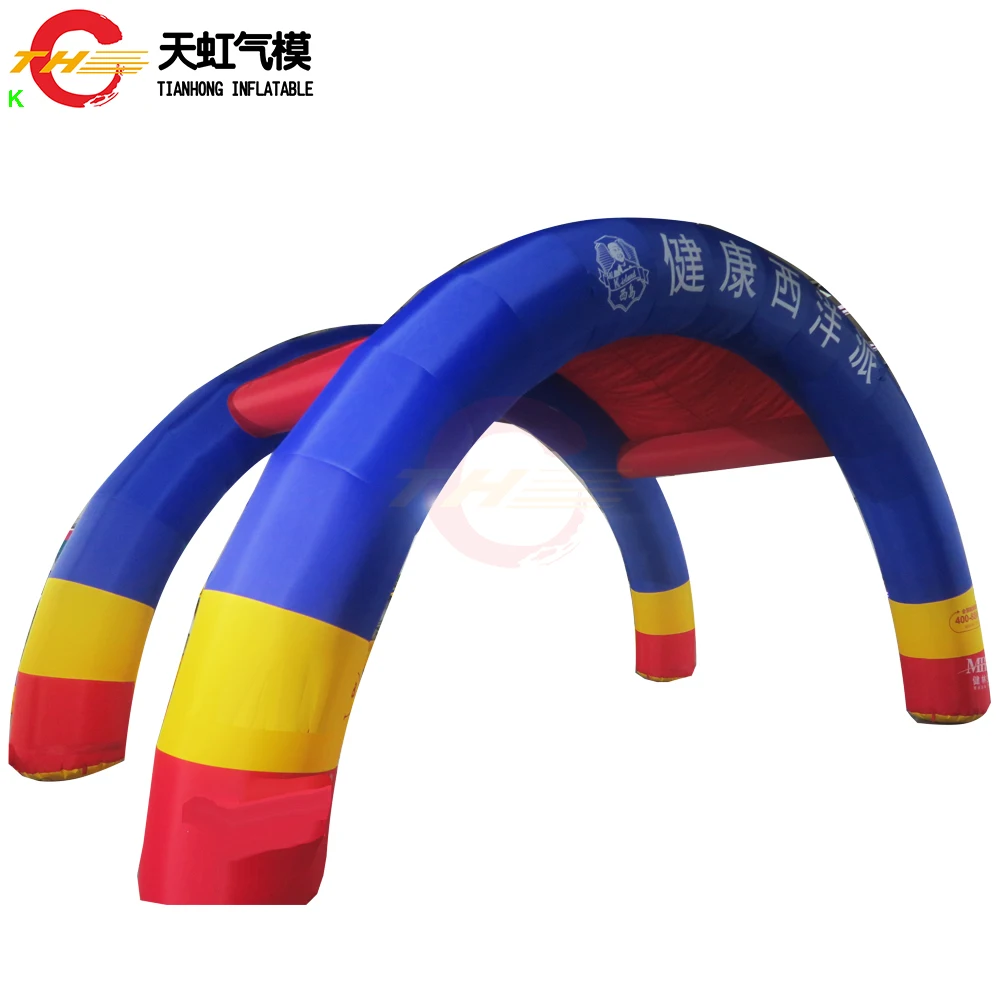 Free Door Shipping 6x4m/8x4m/10x5m Double Arch Inflatable Archway 4 legs Giant Inflatable Gate for Sale