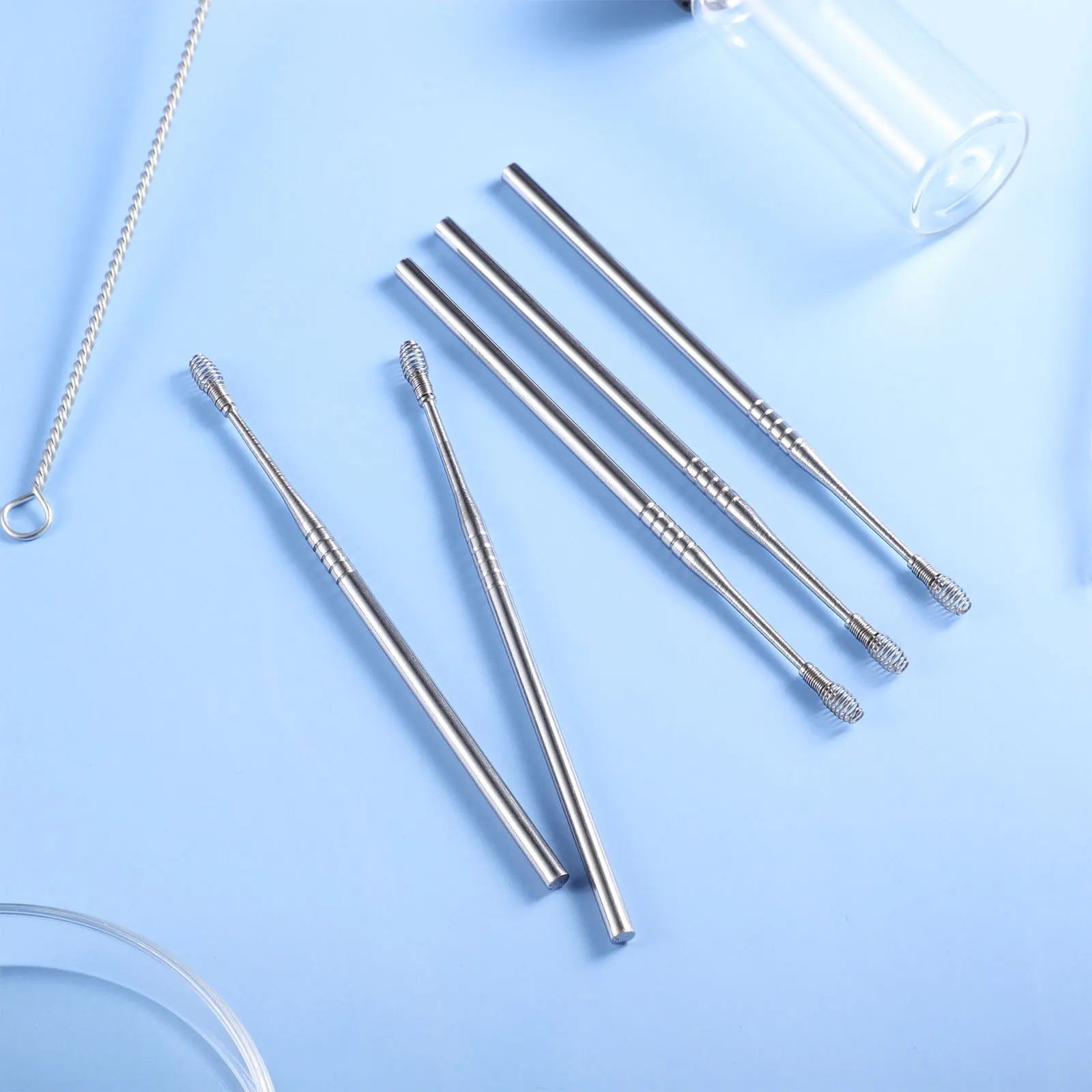 

5 шт., инструмент для чистки ушей из нержавеющей стали, противоскользящий дизайн, эффективное облегчение зуда и массаж ушей, инструменты для удаления ушной серы