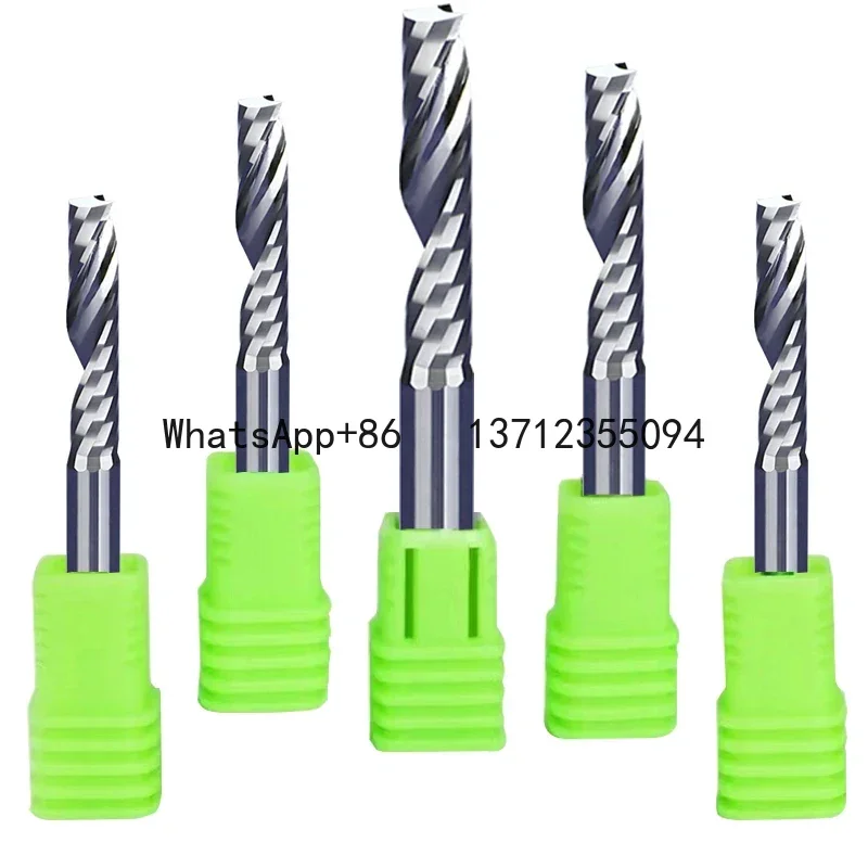 

10 шт./лот, 2A, качественная спиральная фреза с одной канавкой, твердосплавная фреза для акрила, ПВХ, МДФ, фреза, инструменты для обработки дерева