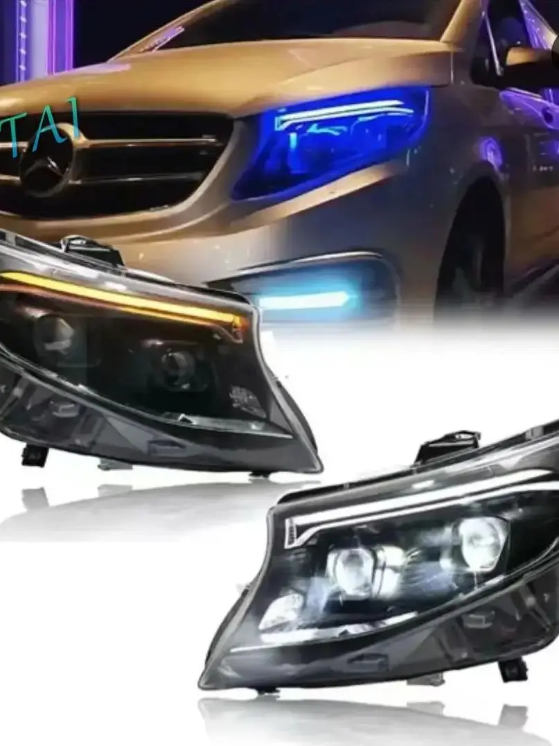 Koplamp Montage Voor 2016-2017 2018 2019 2020-2025 Mercedes Benz Vito W447 Startup METRIS met Startup Animatie, koplamp - afbeelding 2
