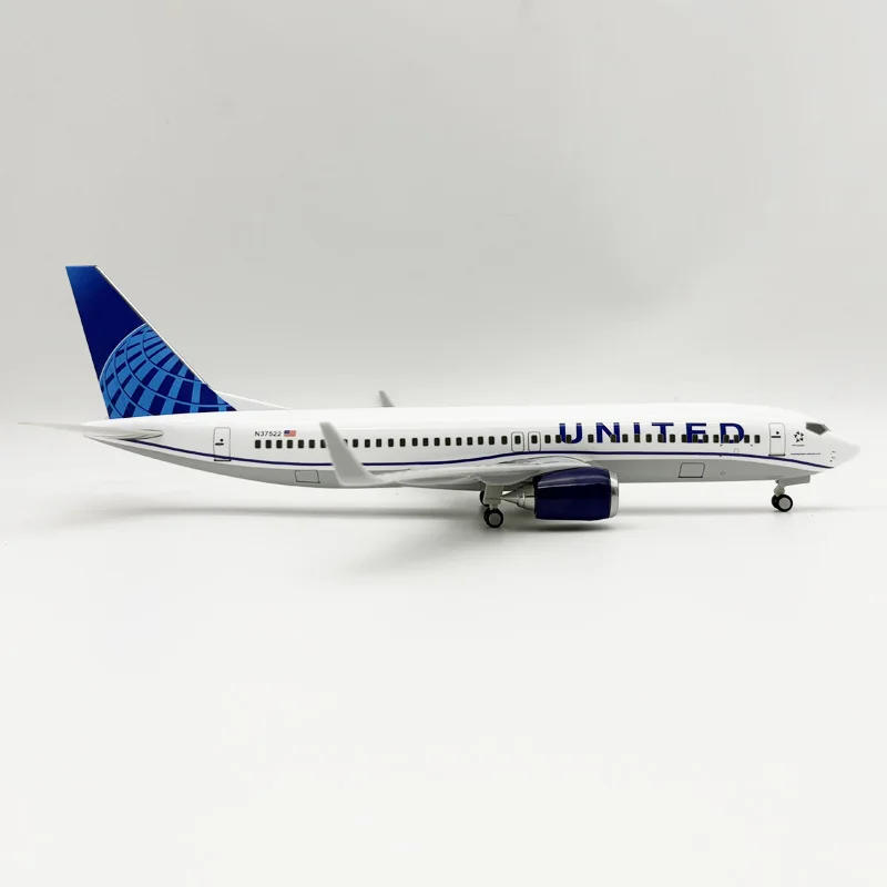 30cm Resin Model Planes B737 United Airways 1/250 Scale Diecast Aircraft Assembly With Base Static Collection Office Accessories