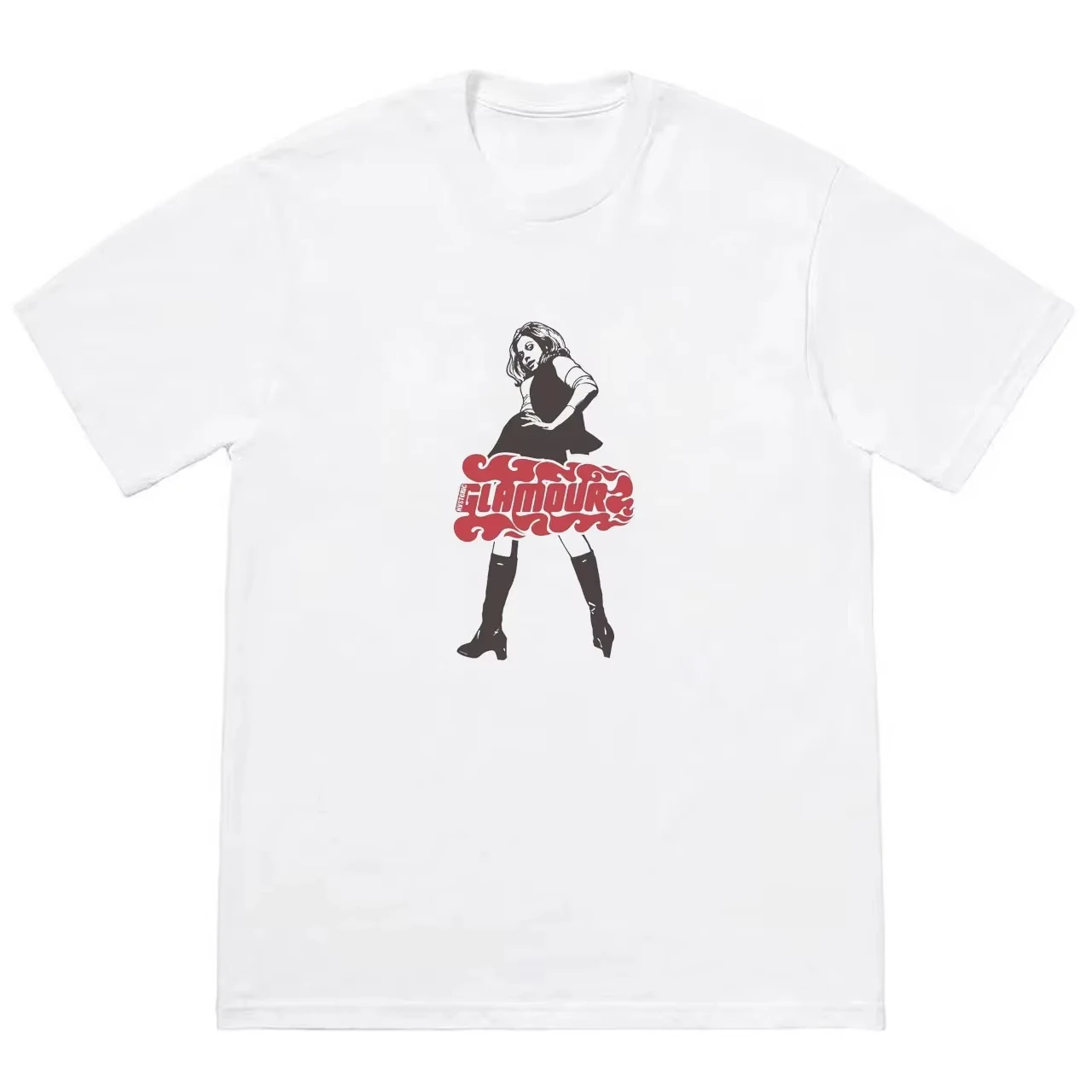 Camiseta con estampado Vintage estilo años 90, camiseta de manga corta para mujer, chaqueta informal de verano para hombre, Control de mariposa, sentido del diseño lánguido