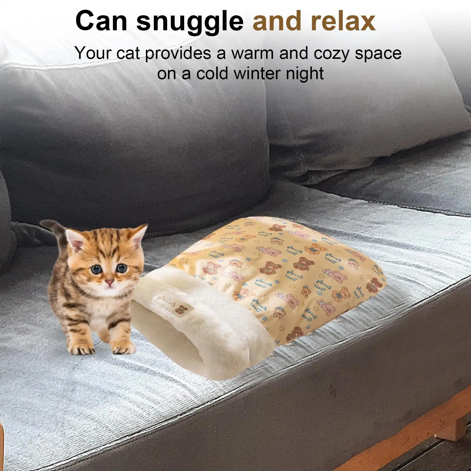 Katze Schlafsack Winter Katze Bett Herbst Warme Dicke Haustier Höhle Für Kleine Tier Kätzchen Welpen Ruhen Spielen Outdoor Wohnung Reisen