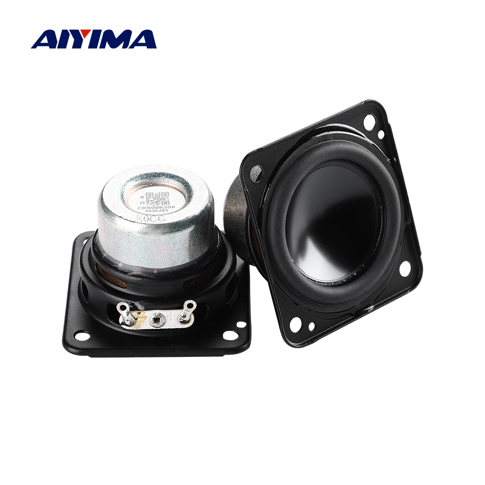 AIYIMA 2 Pcs 1.9 Inch 4 Ohm 20 W Speaker Full Range Portable Audio Graphene Sound Basin 48mm Neodymium Magnetic DIY Home Speaker