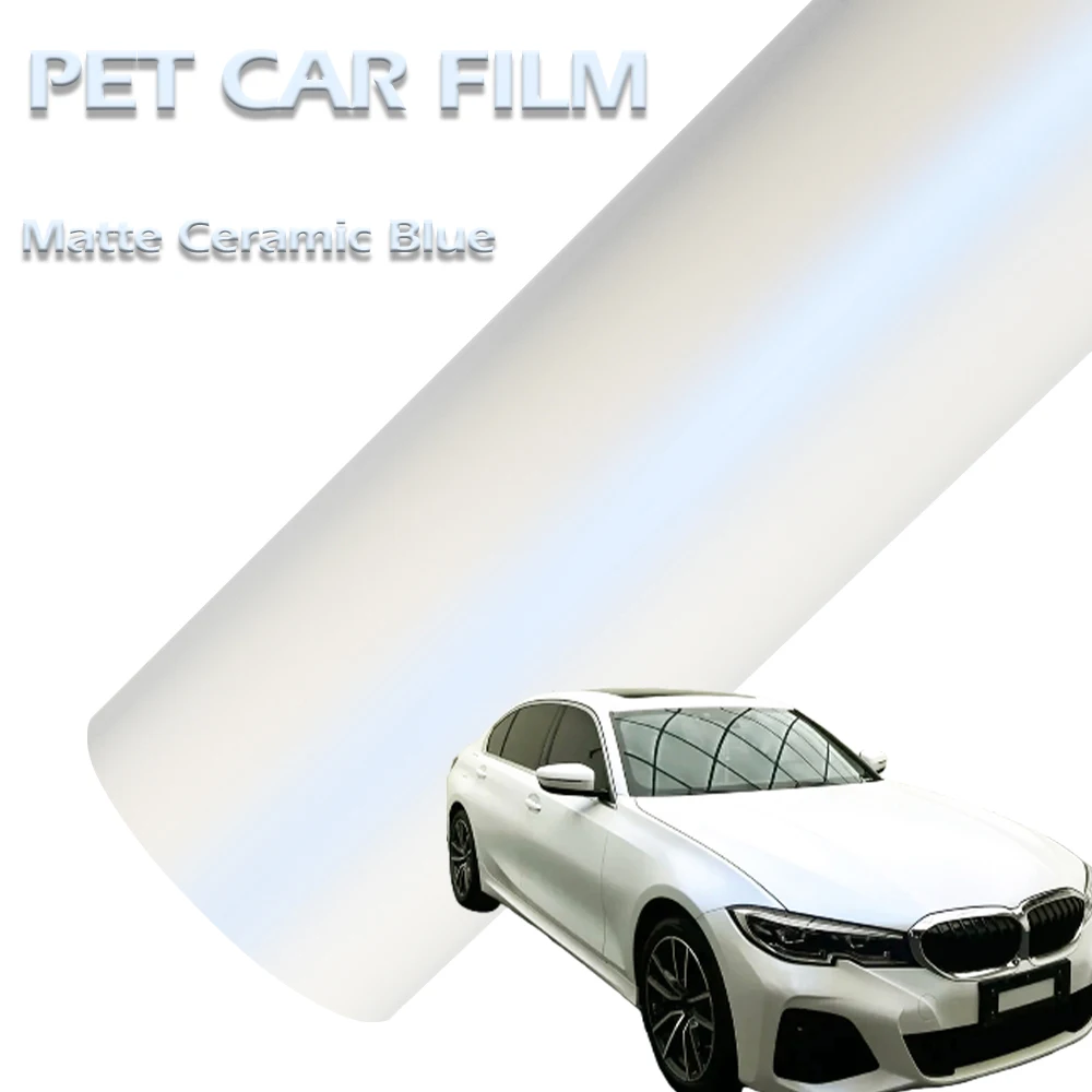 

PET Matte Ceramic Blue Car Vinyl Wrap Film Scratch Resistant Sticker Protective Film PVC Auto Motorcycle Body Modification Decal