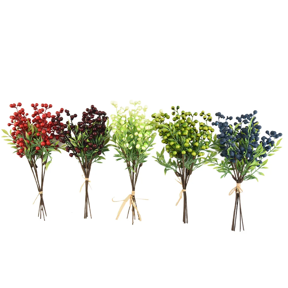 Simulation Berries Home Décor 35cm Artificial Berry Stems Christmas Trees Christmas Wreaths DIY Crafts Garlands