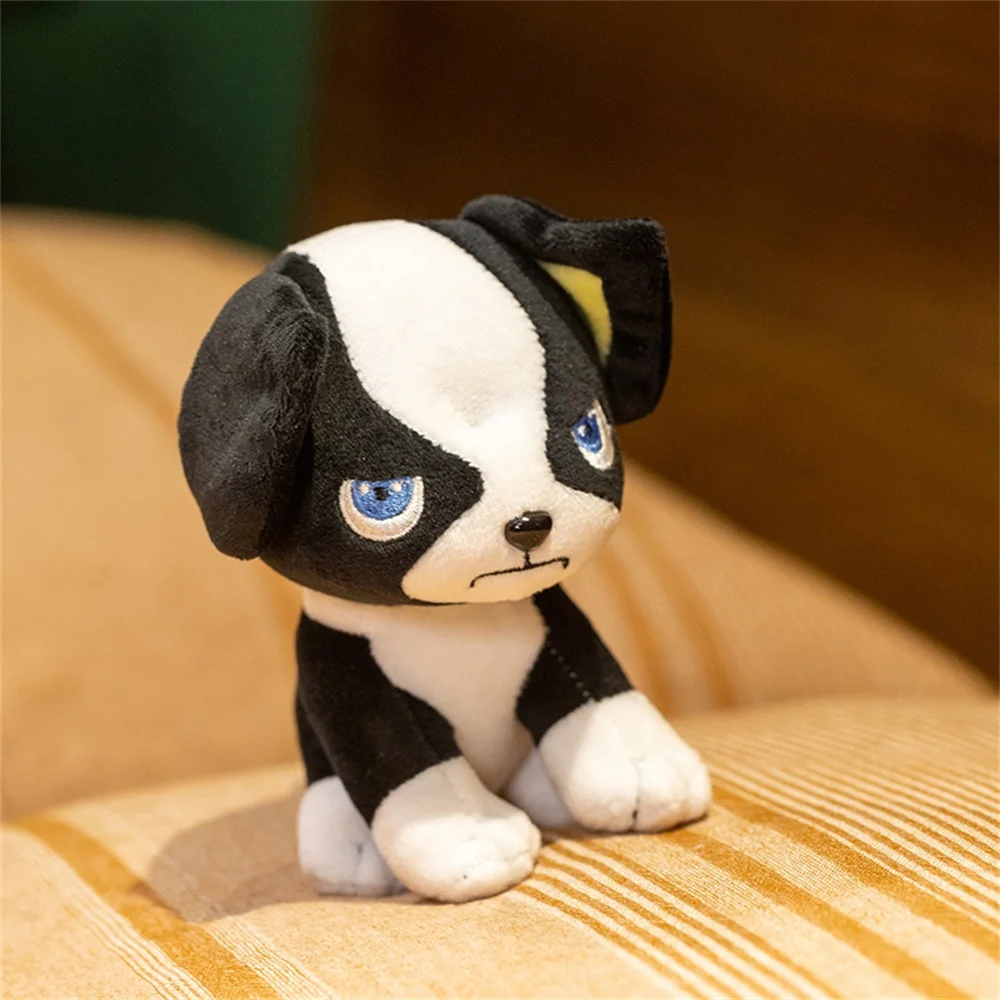 Peluche de Iggy de JoJo's Bizarre Adventure, Perro Boston Terrier Blanco y Negro, Muñeco de Peluche, Lindos Peluches de Anime, Regalo para Niños