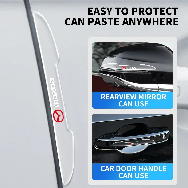 4pcs Car Invisible Protective Strips For Mazda 2 3 4 5 6 7 8 323 626 CX5 CX7 CX9 RX8 MX3 MX5 Atenza Car Interior Accessories