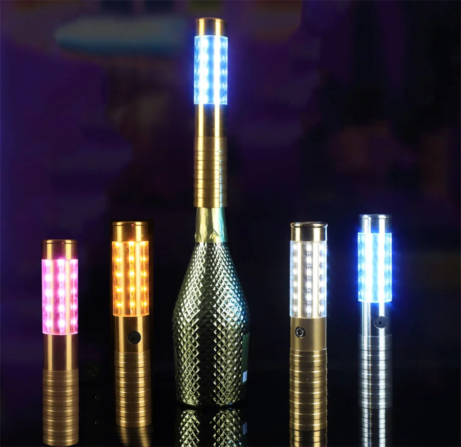 

Rechargeable LED Strobe Baton Flash Stick 7 Colors Champagne Bottle Service Sparklers For KTV Bar Club Wedding Party