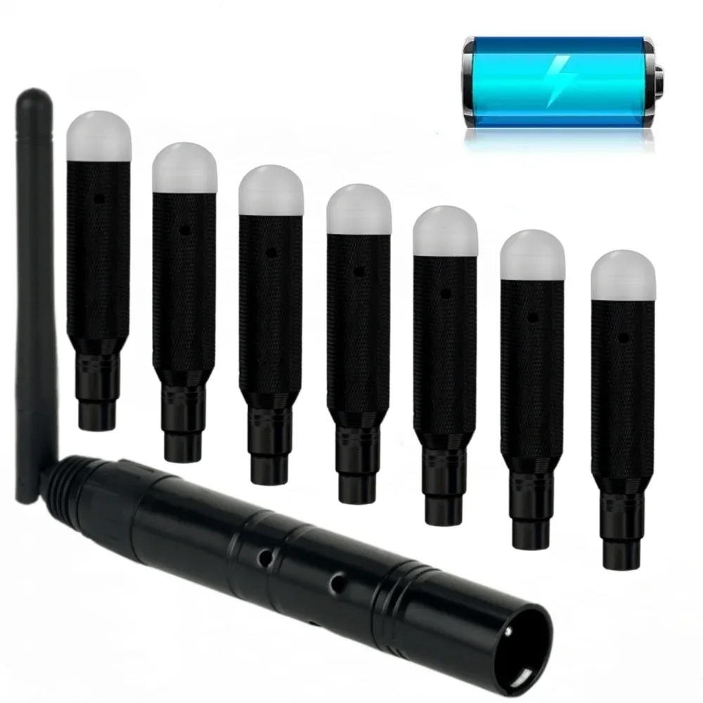 DMX Wireless,8pcs 2.4G DMX 512 1 Male Transmitter & 7Female Receivers Short version for Stage PAR Party Light