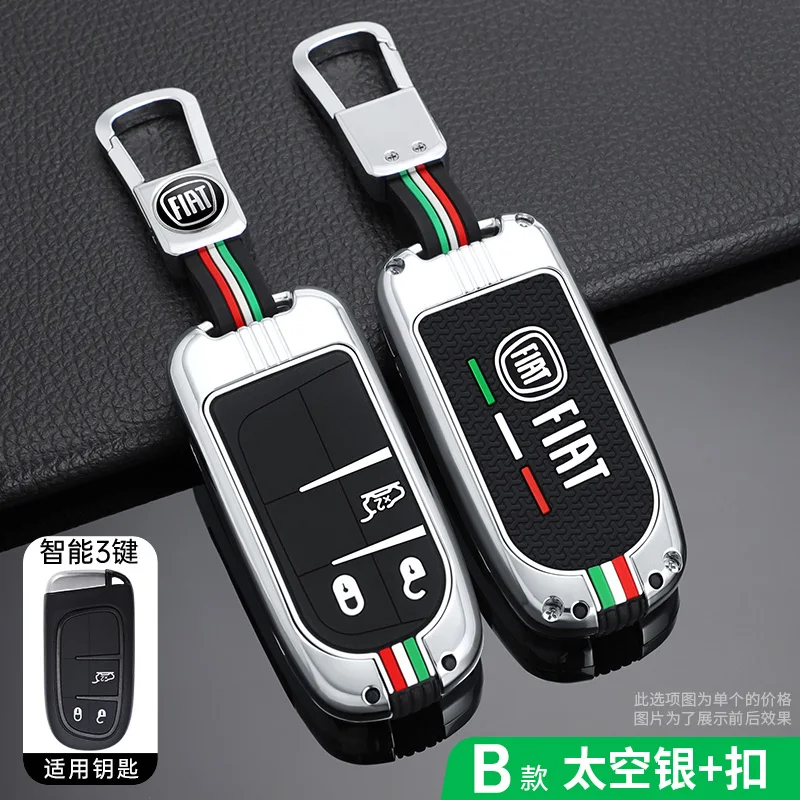 Fiat Car Remote Key Case Cover Shell For Fiat Freemont 2018 500X 500 500L Keychain Keyless Shell Fob Protector Auto Accessories