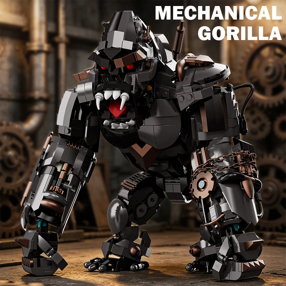 

1414 PCS Mechanical Gorilla Model Building Blocks Set Technical Animal Monkey Chimpanzee Robot Figures Bricks Toys Adults Gifts