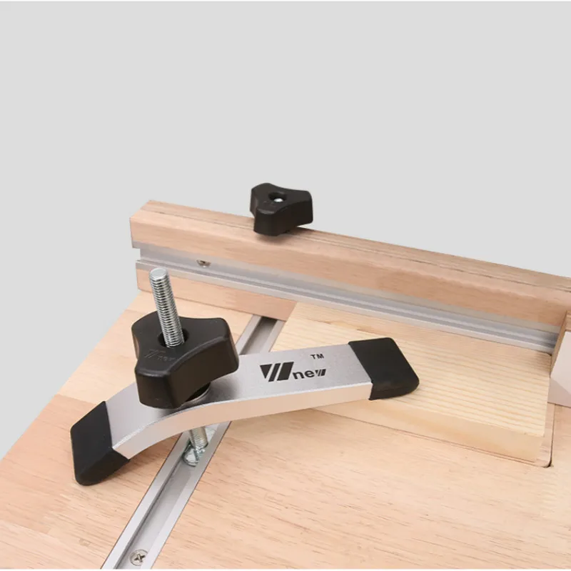 Woodworking T Track Slider M8 T Screw M8 Nut Saw Table Acting Hold Down Clamp for T-Slot T-Track Wood Work DIY Tools
