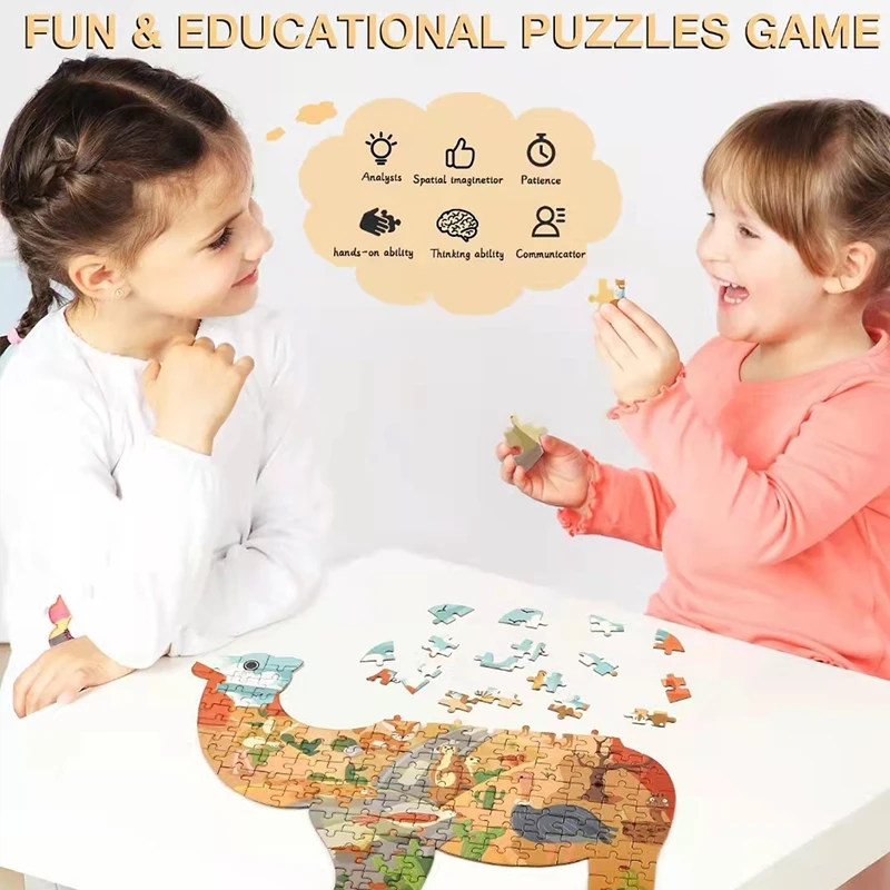 Hahowa Animal Jigsaw Puzzle Kids Snake Games Scenery For 3 Years Learning Puzzles Educational Toys Children Birthday Gifts