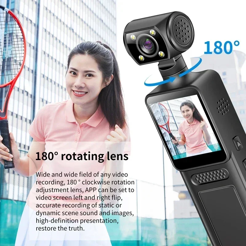 

Портативная карманная камера VIVO 8K HD 180 ° Портативная мини-камера с поворотным механизмом, носимая, ночного видения, для активного отдыха, новинка 2026 года