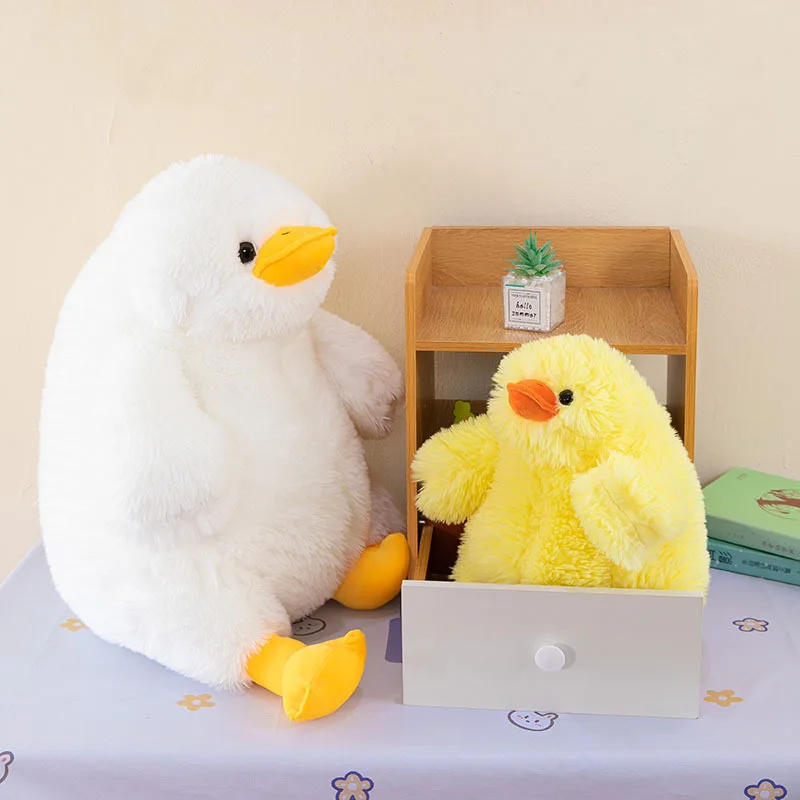 MINISO Dundun Duck Doll Squat Duck Doll Sleeping Pillow Cute Fried Duck Oversized Plush Toys Cute doll birthday present