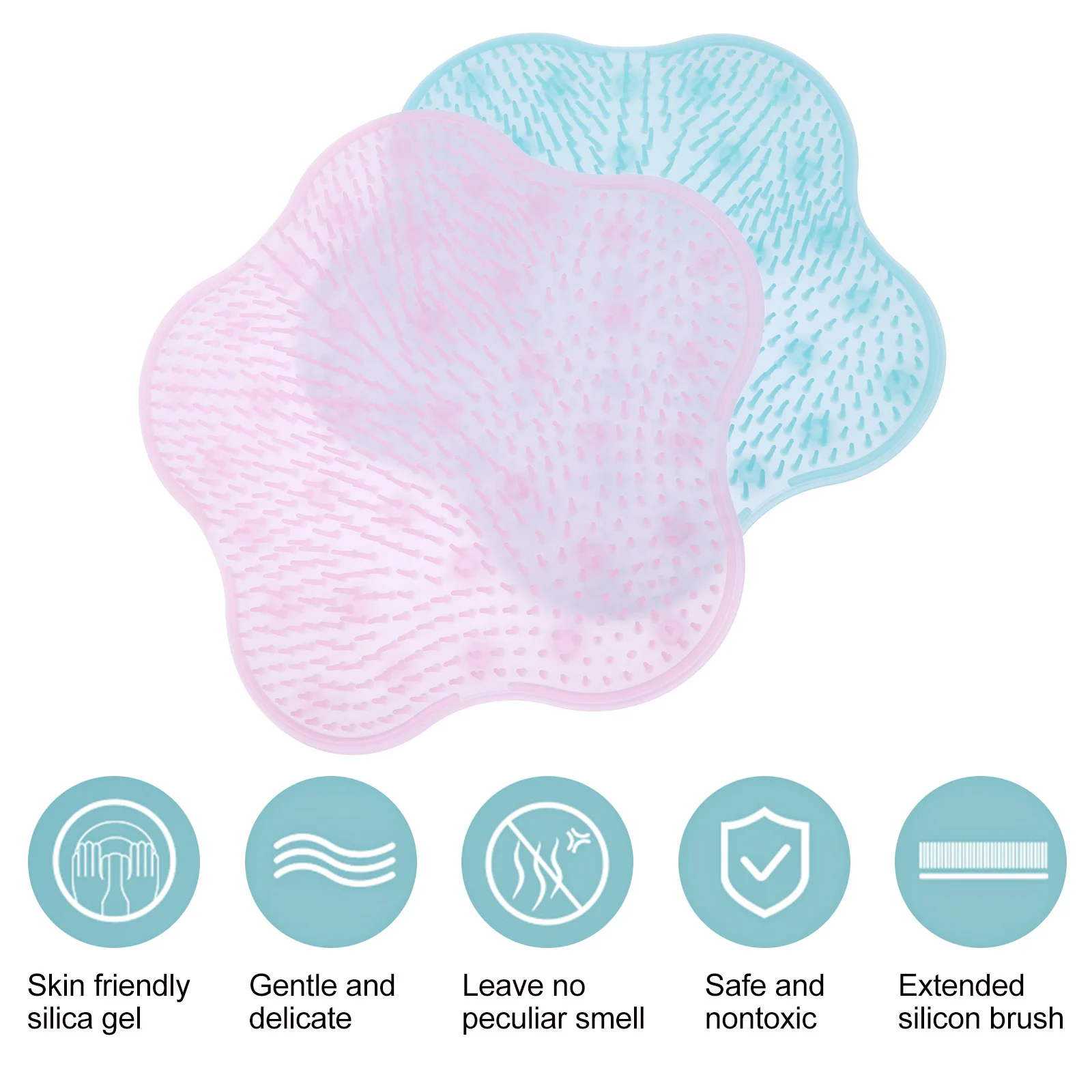 

2 шт. подушечки для очищения ног, массажер для душа, скруббер, нескользящая присоска для ванной комнаты, средство для удаления омертвевшей кожи, гладкая, удобная