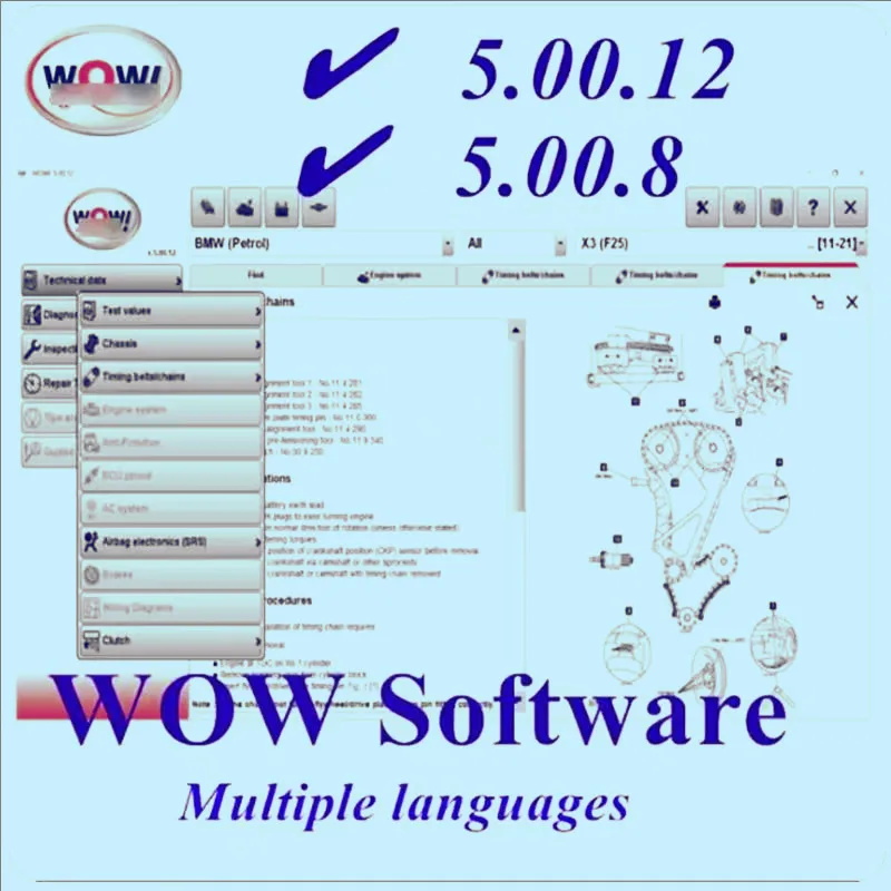 Diagnostic software inspection tools ECU Repair interface cars tuning auto Program 5.00.12 WOW Snooper 5.00.8 R2 With Keygen