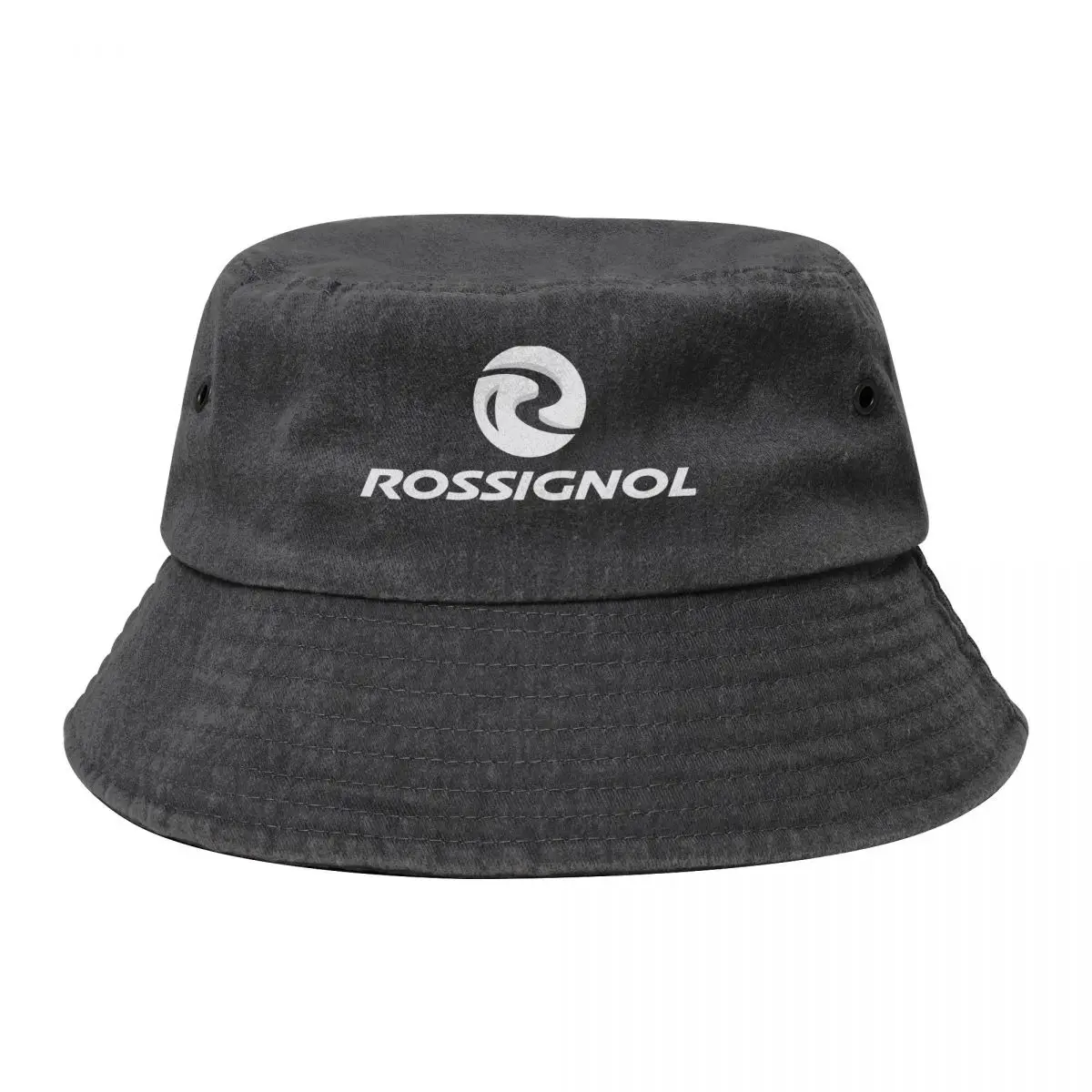 

White Gray R Rossignol Bucket Cap Cotton Cowboy Washed Denim Bucket Hats Fisherman Unisex Hop Bob Folding Hip Hats