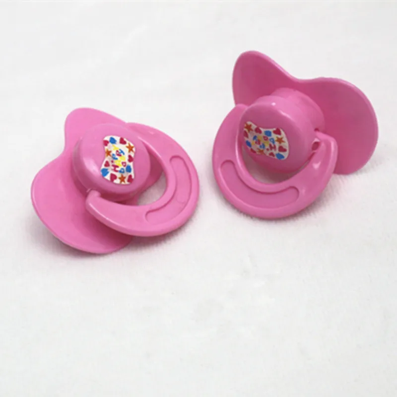 2PC Lovely Doll Pacifier Doll Play House Supplies Dollhouse Dummy Nipple for Baby Dolls Kids Toy for Toddlers