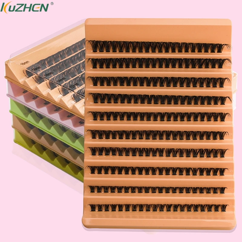 200Pcs Cluster EyeLashes Extensions 10 Row DIY Eyelashes Kit Premade Volume 20d/30d/40d/50d Fake Eyelashes Makeup Faux Cils