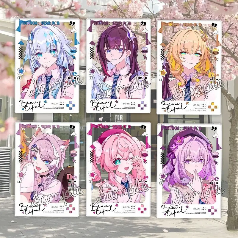 Honkai:Star Rail Acrylic Transparent Card Phainon Aglaea Castorice Castorice Amphoreus Special Exhibition Keychain Fan Photocard